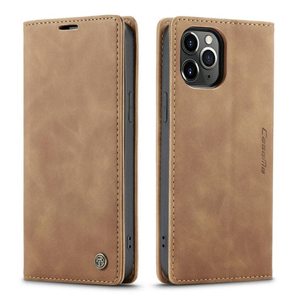 CASEME Apple iPhone 12 Pro Max Retro Wallet Case - Brown - Casebump