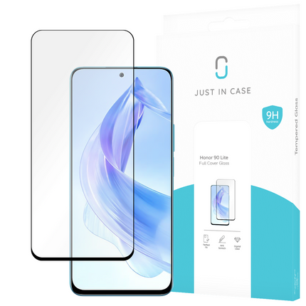 Honor 90 Lite Full Cover Tempered Glass -  Screenprotector - Black - Casebump