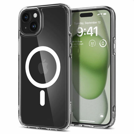 Spigen Ultra Hybrid Mag Case Apple iPhone 15 Plus (White) Magfit ACS06660 - Casebump