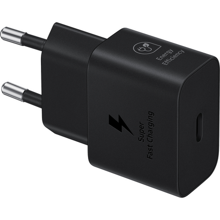 Samsung USB-C Charger (25W) (Black) - EP-T2510XBEGEU (with Cable) - Casebump