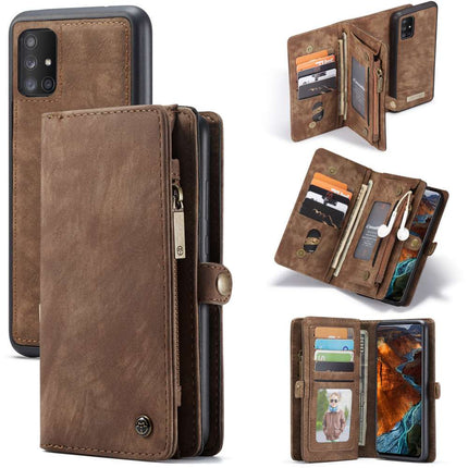 CASEME Samsung Galaxy A51 Vintage Portemonnee Hoesje - Brown - Casebump