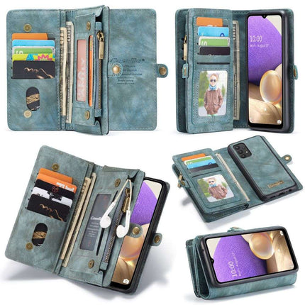 CASEME Samsung Galaxy A32 5G Vintage Portemonnee Hoesje - Blue - Casebump