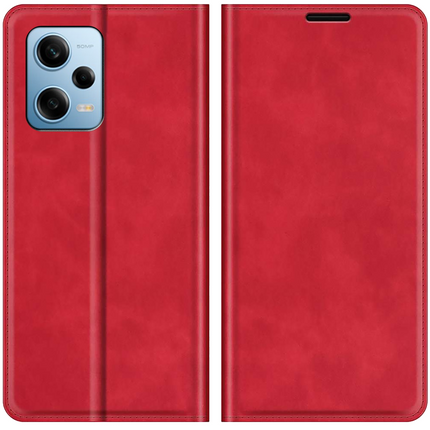 Xiaomi Redmi Note 12 Pro 5G Magnetic Wallet Case - Red - Casebump