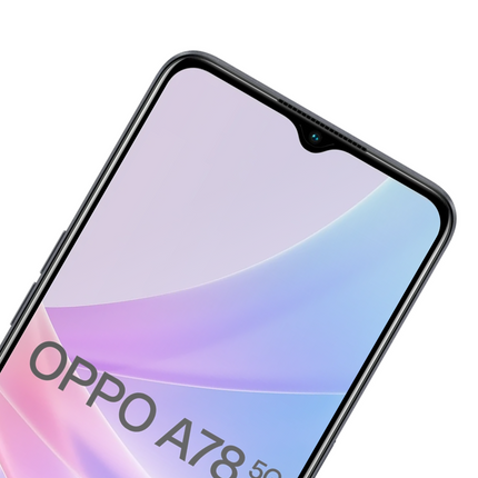 Oppo A78 5G Full Cover Tempered Glass -  Screenprotector - Black - Casebump