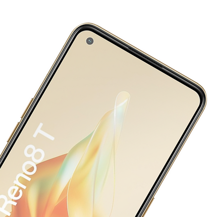 Oppo Reno8 T 4G Full Cover Tempered Glass -  Screenprotector - Black - Casebump