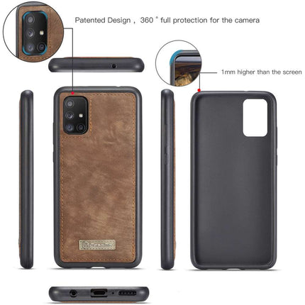 CASEME Samsung Galaxy A51 Vintage Portemonnee Hoesje - Brown - Casebump