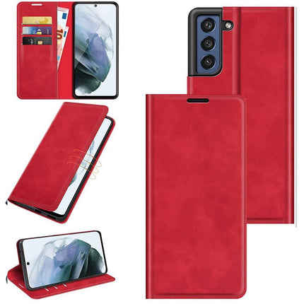 Samsung Galaxy S21 Plus Wallet Case Magnetic - Red - Casebump