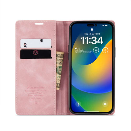 CASEME iPhone 14 Pro Max Retro Wallet Case - Pink - Casebump