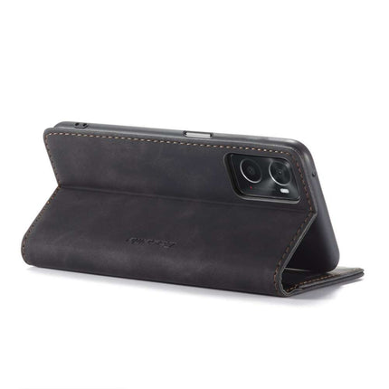 CASEME Oppo A76 / A96 Retro Wallet Case - Black - Casebump