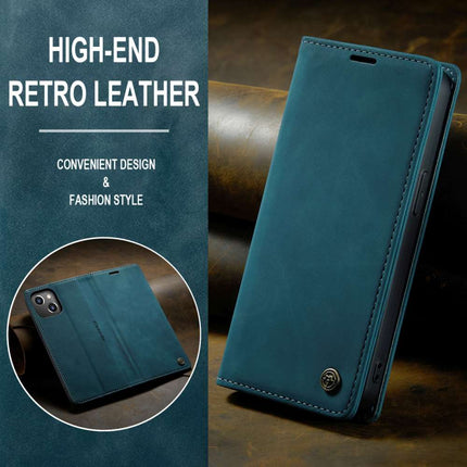 CASEME iPhone 14 Retro Wallet Case - Blue - Casebump