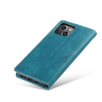 CASEME iPhone 14 Retro Wallet Case - Blue - Casebump