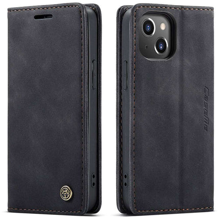 CASEME iPhone 13 Retro Wallet Case - Black - Casebump