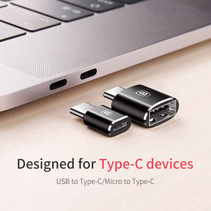 Baseus Adapter (USB naar USB-C) (Black) - Casebump