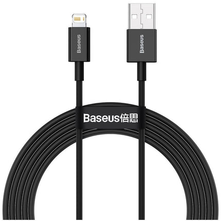 Baseus Superior Lightning Cable 2.4A (Black) - 100cm - Casebump