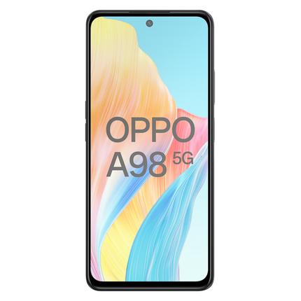 Oppo A98 5G Full Cover Tempered Glass -  Screenprotector - Black - Casebump