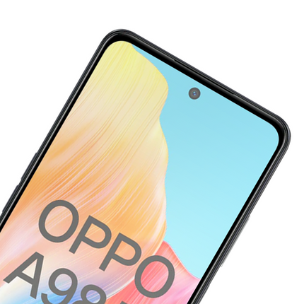 Oppo A98 5G Full Cover Tempered Glass -  Screenprotector - Black - Casebump