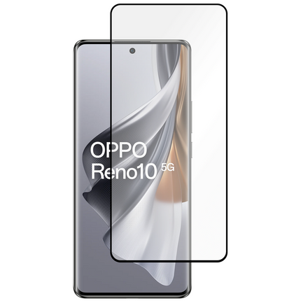 Oppo Reno10 5G Full Cover Tempered Glass -  Screenprotector - Black - Casebump