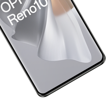 Oppo Reno10 5G Full Cover Tempered Glass -  Screenprotector - Black - Casebump