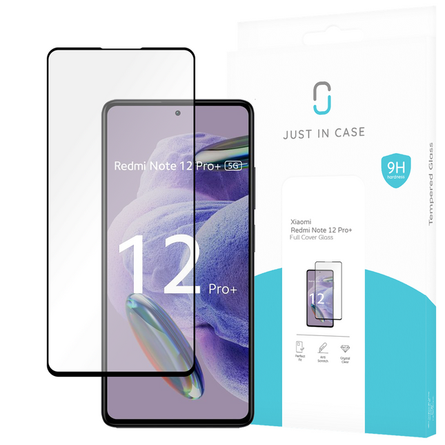 Xiaomi Redmi Note 12 Pro+ 5G Full Cover Tempered Glass -  Screenprotector - Black - Casebump