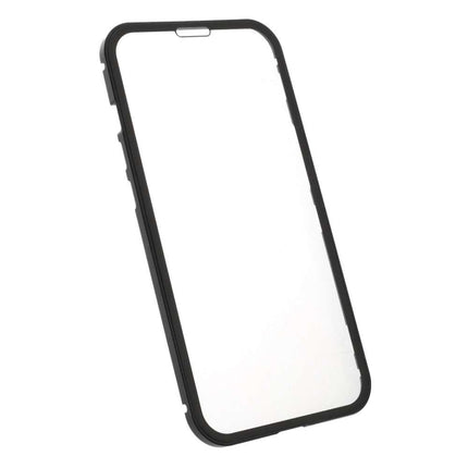 iPhone 13 Pro Magnetic Metal Tempered Glass Cover - Black - Casebump