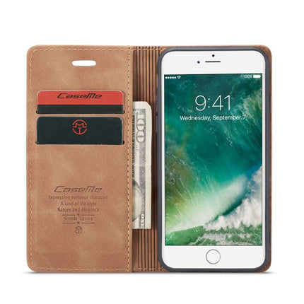 CASEME Apple iPhone SE 2020/2022 / iPhone 7/8 Retro Wallet Case - Brown - Casebump
