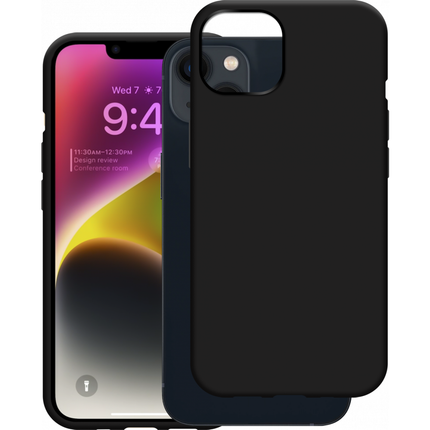 Apple iPhone 14 Plus Soft TPU Case with Strap - (Black) - Casebump