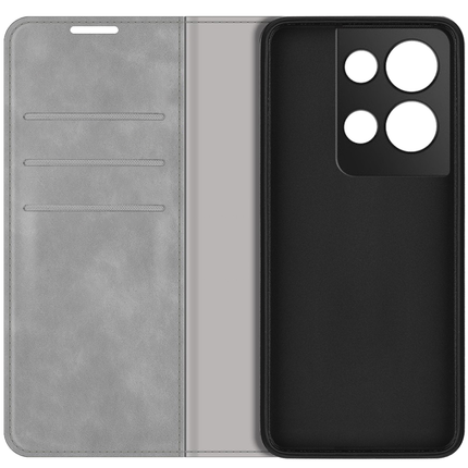 Oppo Reno8 Pro Wallet Case Magnetic - Grey - Casebump