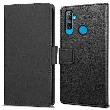 Realme C3 Wallet Case (Black) - Casebump