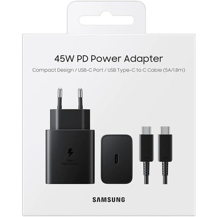Samsung 45W Power Adapter Duo EP-T4510XB (Black) - Casebump
