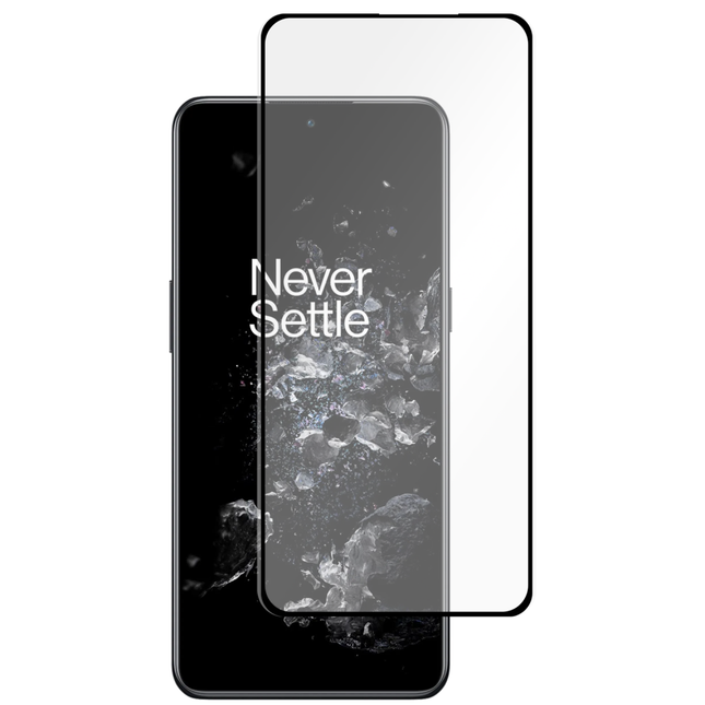 Full Cover Screenprotector OnePlus 10T Tempered Glass - black - Casebump
