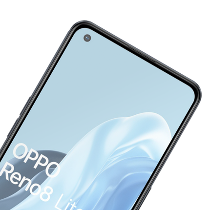 Full Cover Screenprotector Oppo Reno8 Lite Tempered Glass - black - Casebump