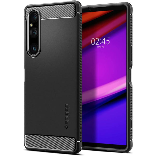 Spigen Rugged Armor Case Sony Xperia 1 V (Black) ACS06204 - Casebump