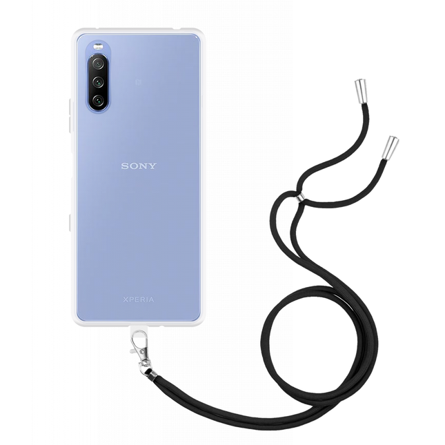 Sony Xperia 10 III Soft TPU Case with Strap - (Clear) - Casebump