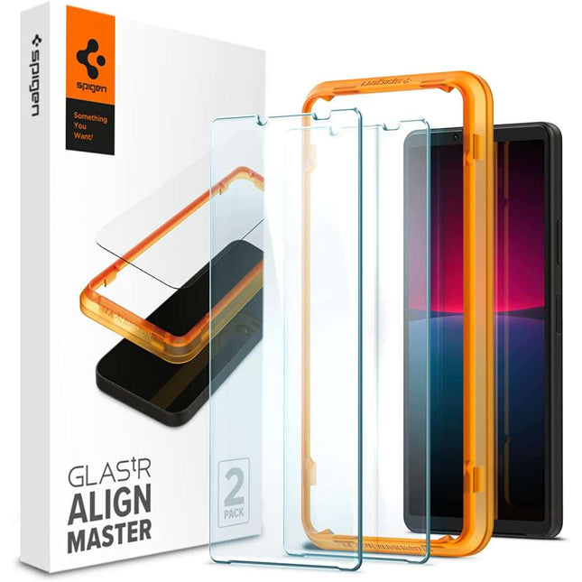 Spigen Sony Xperia 10 IV Glas tR AlignMaster Met Montage Frame 2-pack AGL04690 - Casebump