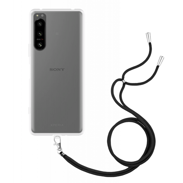 Sony Xperia 5 IV Soft TPU Case with Strap - (Clear) - Casebump