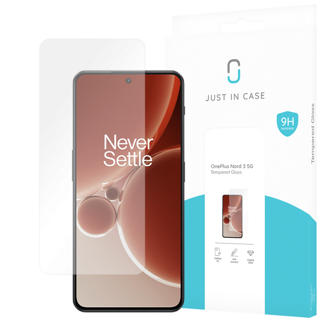 OnePlus Nord 3 5G Tempered Glass -  Screenprotector - Clear - Casebump