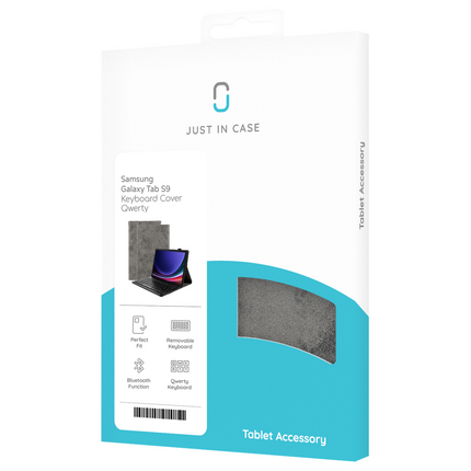 Samsung Galaxy Tab S9 - Premium Bluetooth Keyboard Cover Qwerty Grey - Casebump