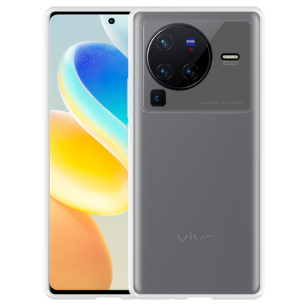 Vivo X80 Pro Soft TPU Case with Strap - (Clear) - Casebump