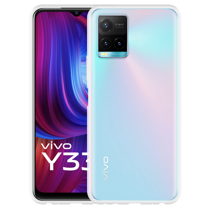 Vivo Y33s Soft TPU Case with Strap - (Clear) - Casebump