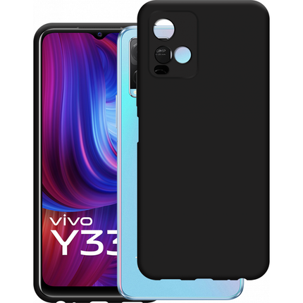 Vivo Y33s Soft TPU Case with Strap - (Black) - Casebump