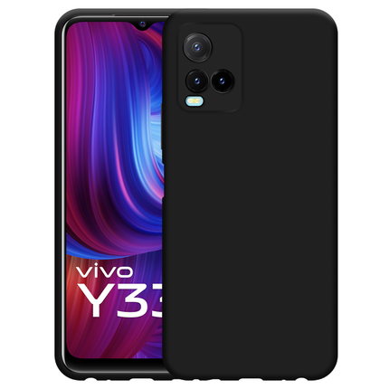 Vivo Y33s Soft TPU Case with Strap - (Black) - Casebump