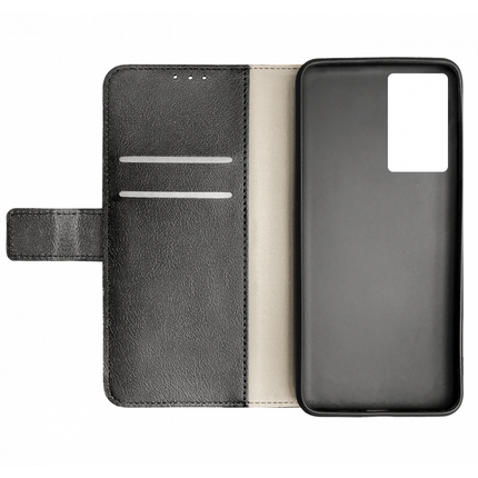 Vivo Y76 Wallet Case (Black) - Casebump