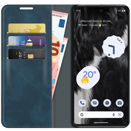 Google Pixel 7 Pro Magnetic Wallet Case - Blue - Casebump