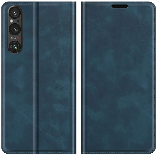 Sony Xperia 1 V Magnetic Wallet Case - Blue - Casebump