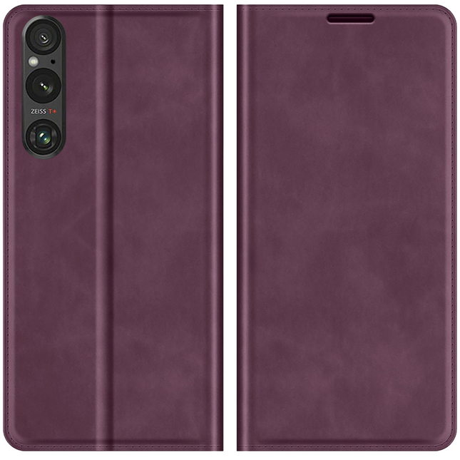 Sony Xperia 1 V Magnetic Wallet Case - Purple - Casebump