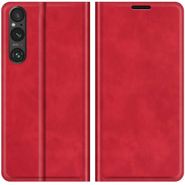 Sony Xperia 1 V Magnetic Wallet Case - Red - Casebump