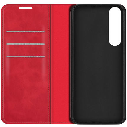 Sony Xperia 1 V Magnetic Wallet Case - Red - Casebump