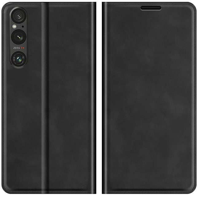 Sony Xperia 1 V Magnetic Wallet Case - Black - Casebump