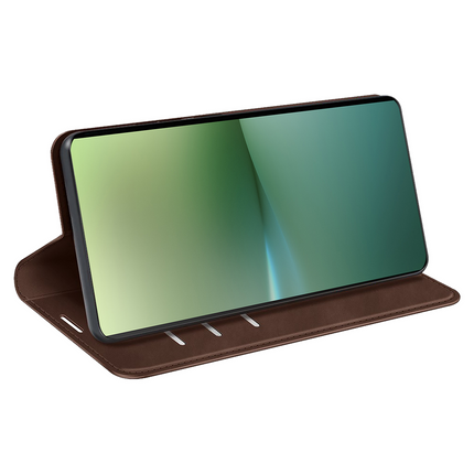 Sony Xperia 10 V Magnetic Wallet Case - Brown - Casebump