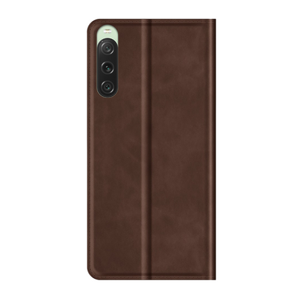 Sony Xperia 10 V Magnetic Wallet Case - Brown - Casebump